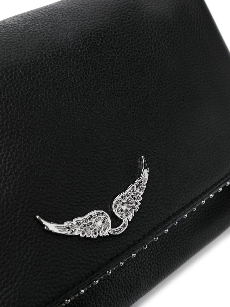 logo-plaque leather shoulder bag 4