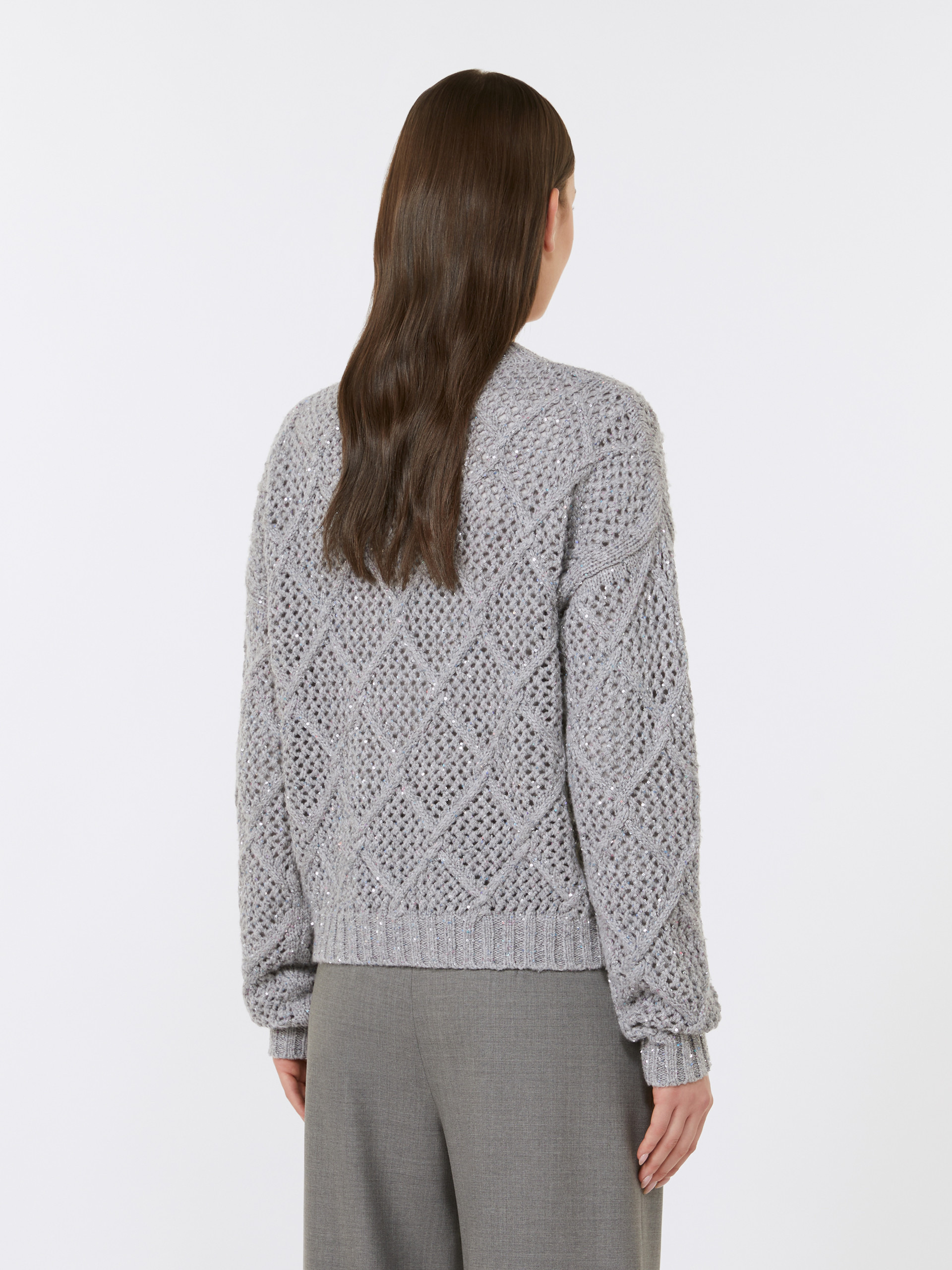 ELLADE Boxy sweater in wool and cashmere with sequins - 4