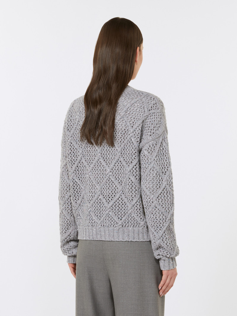 ELLADE Boxy sweater in wool and cashmere with sequins 4