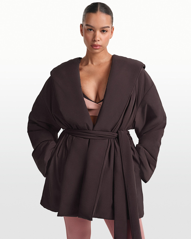 NikeSKIMS Woven Nylon Women's Wrap Coat 1