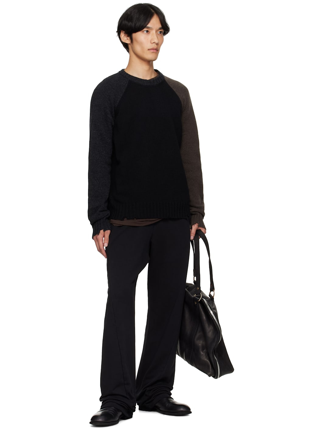Black & Brown Crewneck Sweater - 4