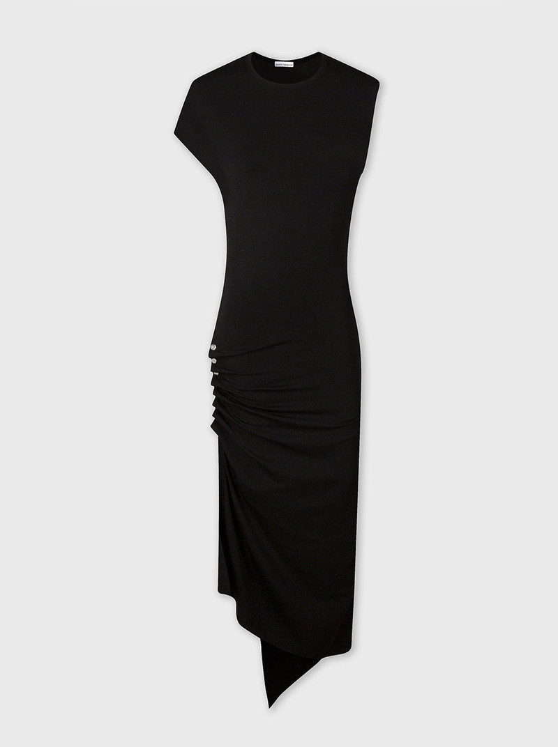 BLACK DRAPED PRESSION 드레스 1