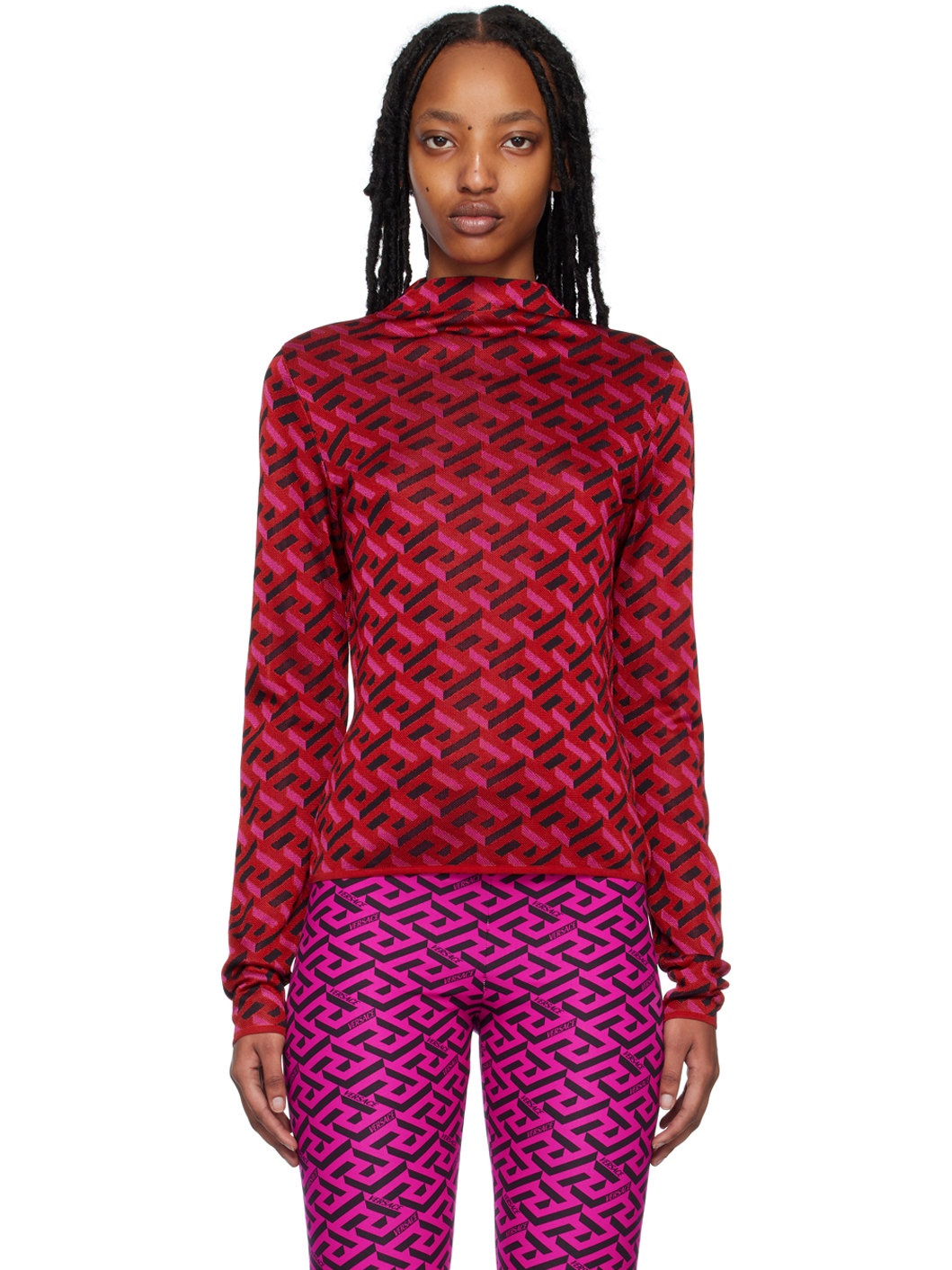 Red 'La Greca' Sweater - 1