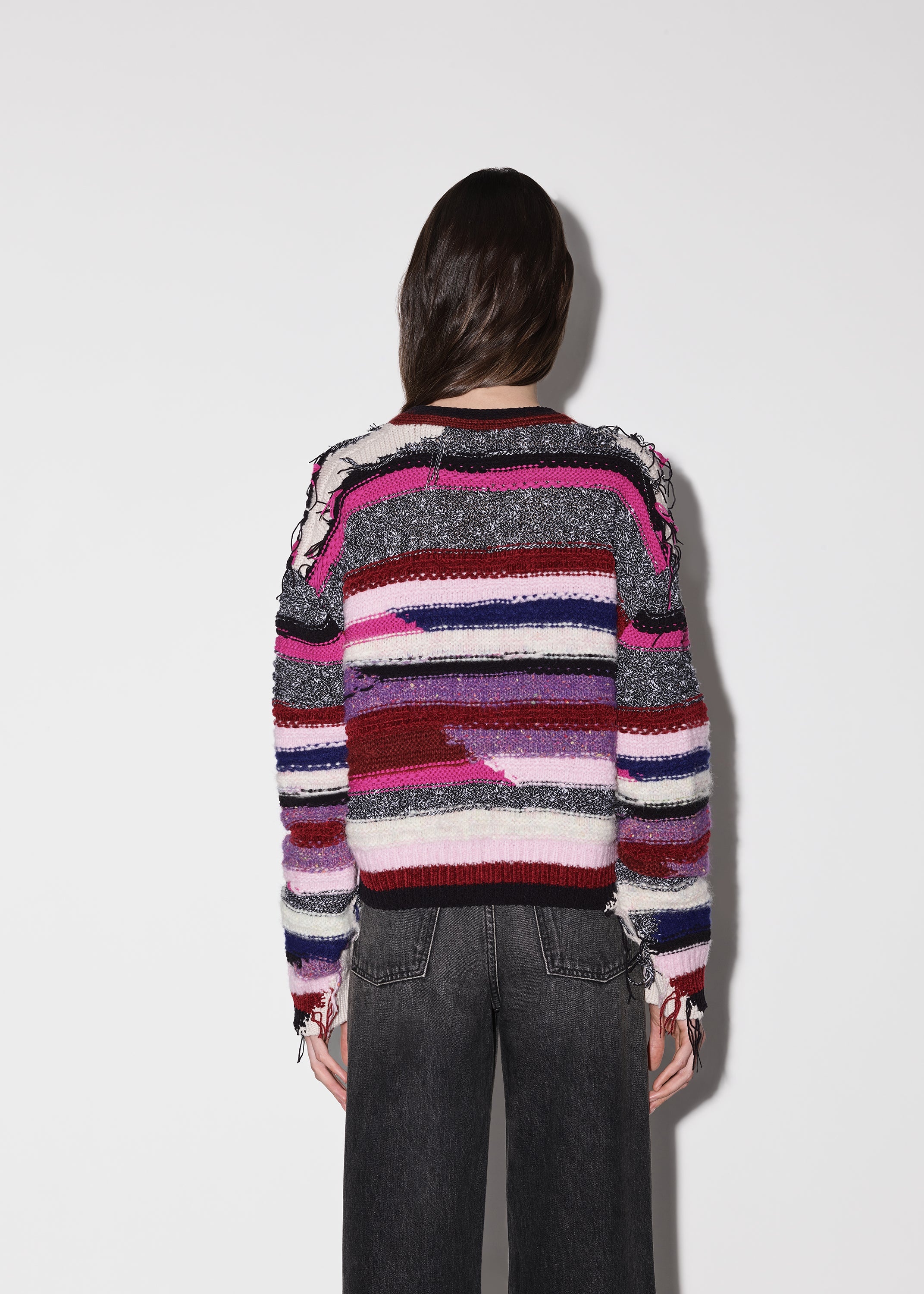 MULTI YARN STRIPE CARDIGAN - 5