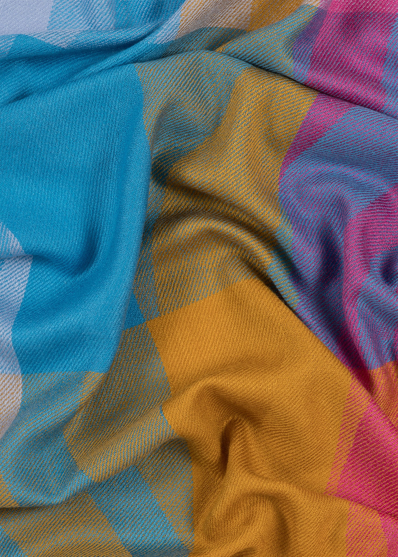 Women's Colourblock 'Swirl' Stripe Logo Scarf 4