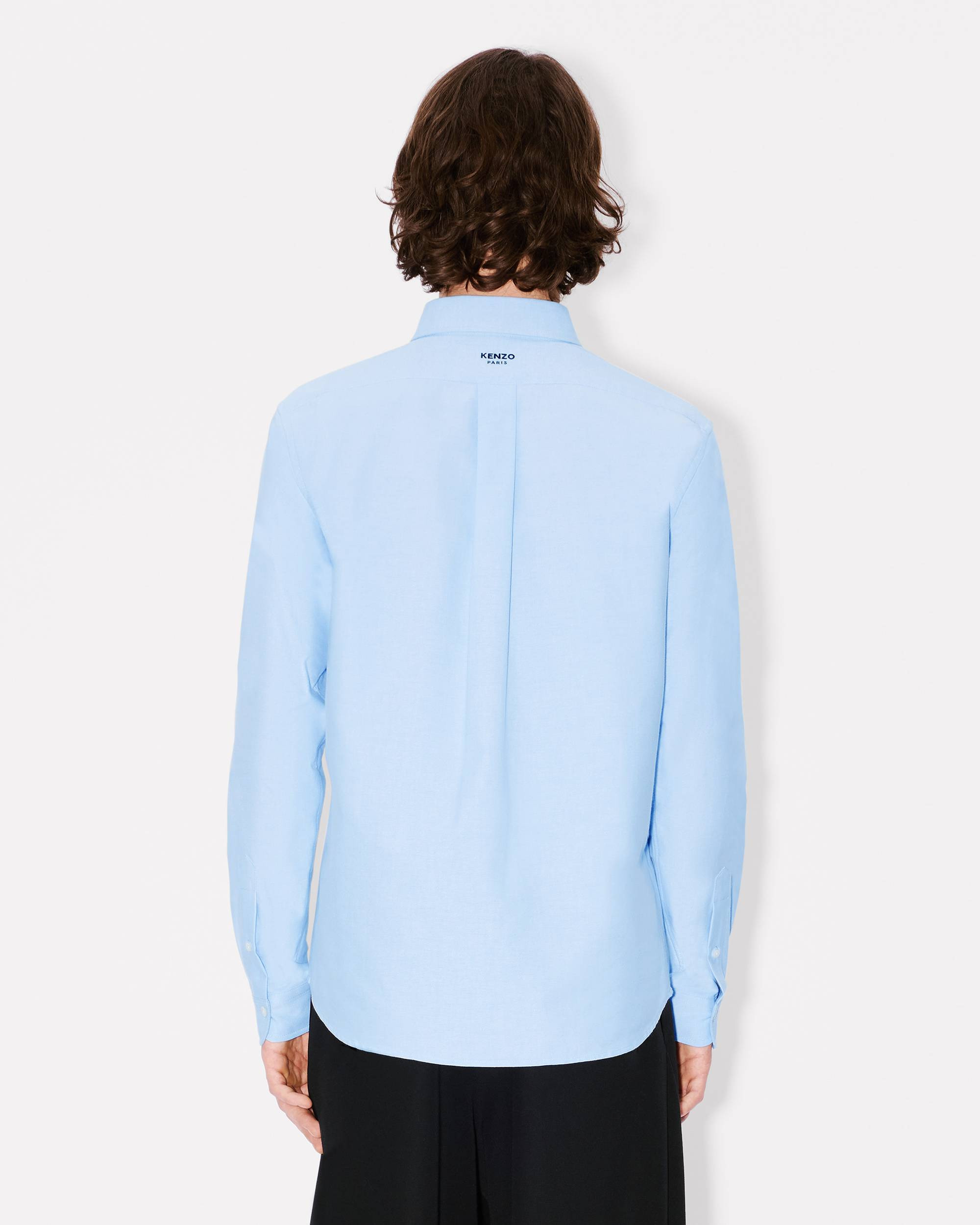'Boke Flower' embroidered casual shirt in cotton oxford - 4