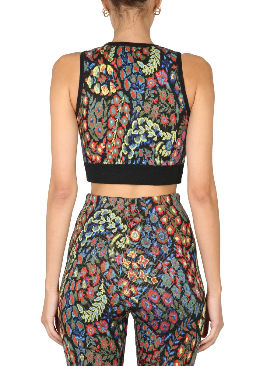 Etro Women Jacquard Wool Blend Top And Leggings - 4