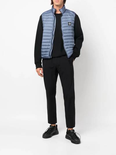 Stone Island logo patch puffer vest outlook