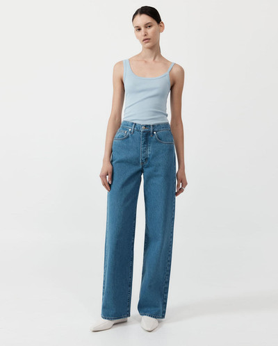 ST. AGNI Mid Rise Wide Leg Jeans - Denim Blue outlook