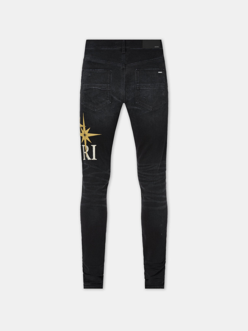 AMIRI STARBURST APPLIQUE SKINNY JEAN outlook