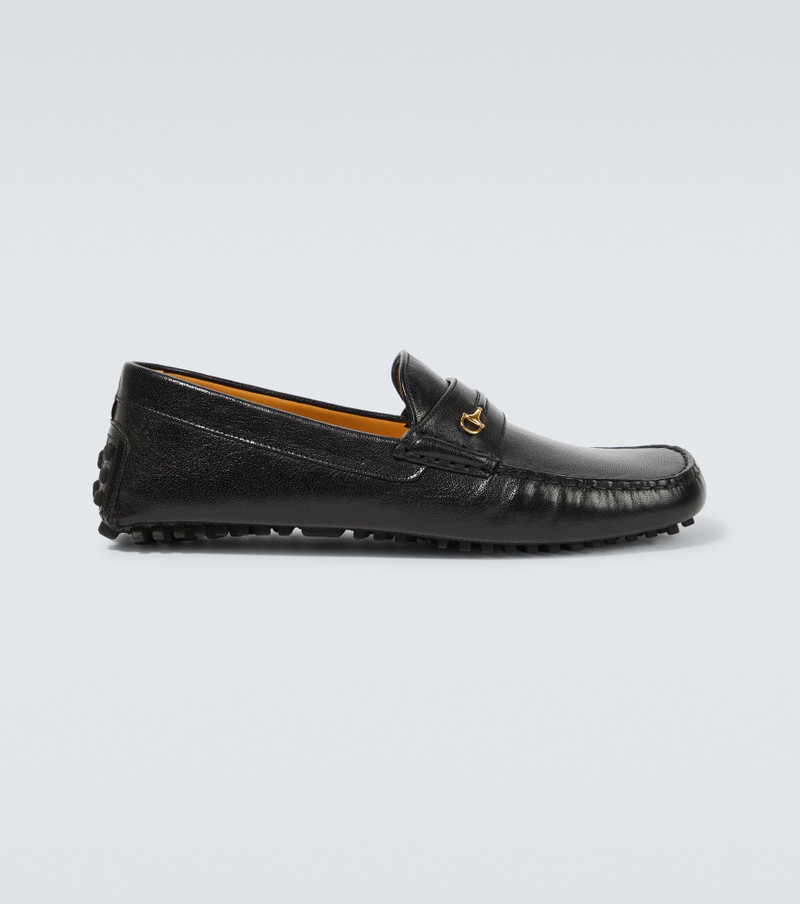 Half Horsebit leather driving shoes - 1