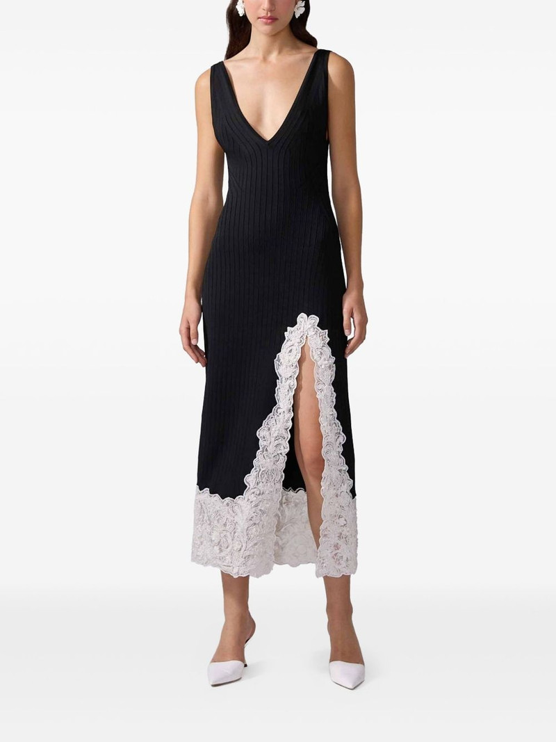 CAROLINA HERRERA lace-trim midi dress outlook