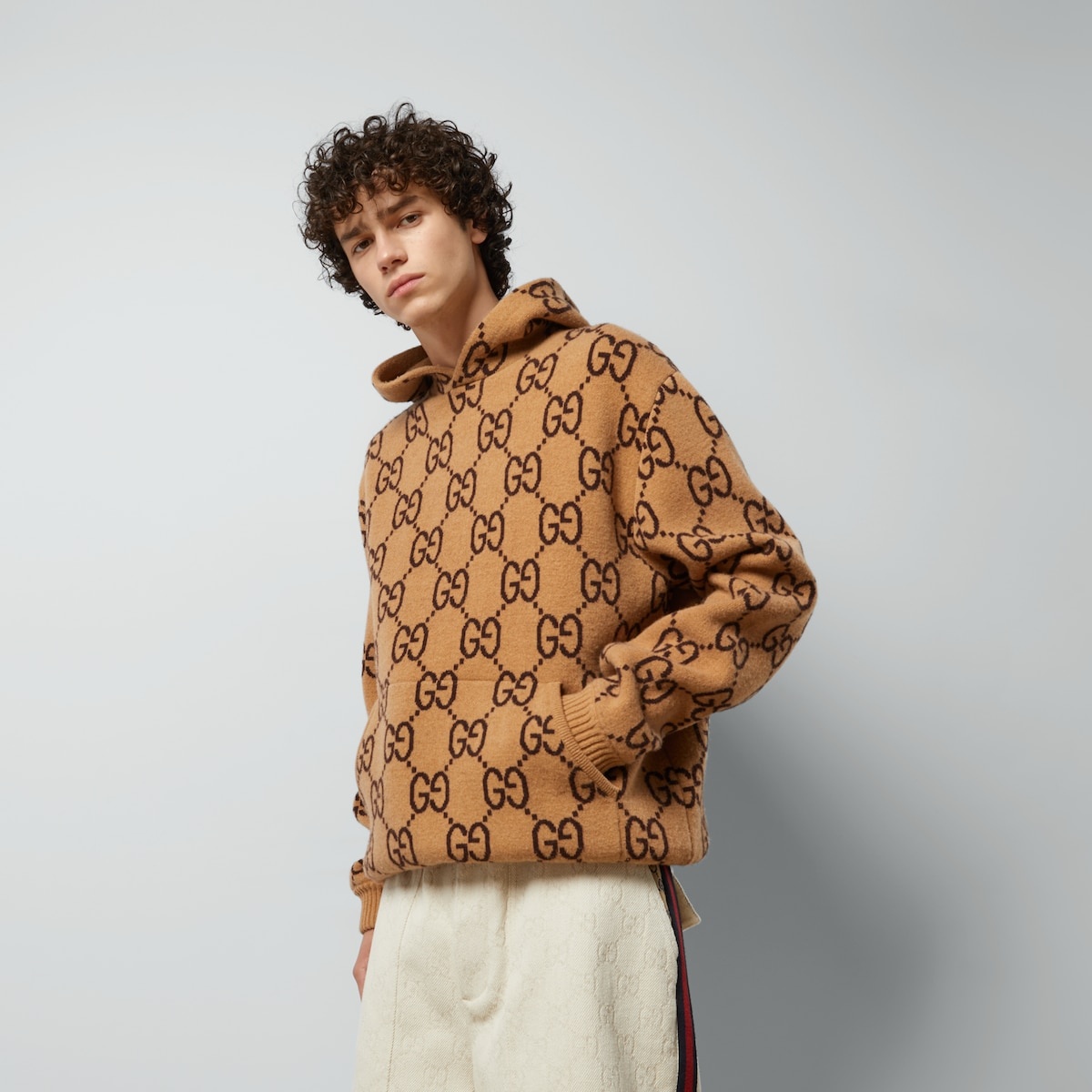 GG wool hooded sweatshirt - 5