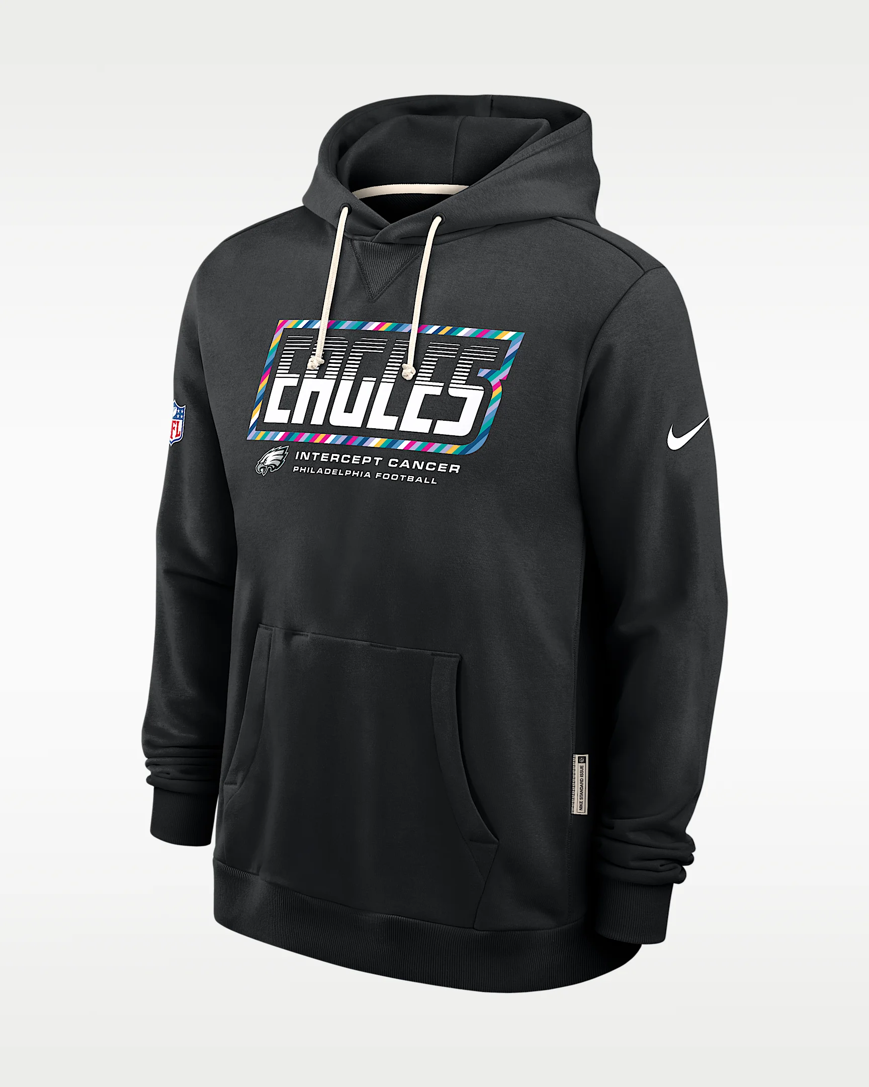 Philadelphia Eagles Crucial Catch Sideline Standard Issue Men's Nike Dri-FIT NFL Pullover Hoodie - 1
