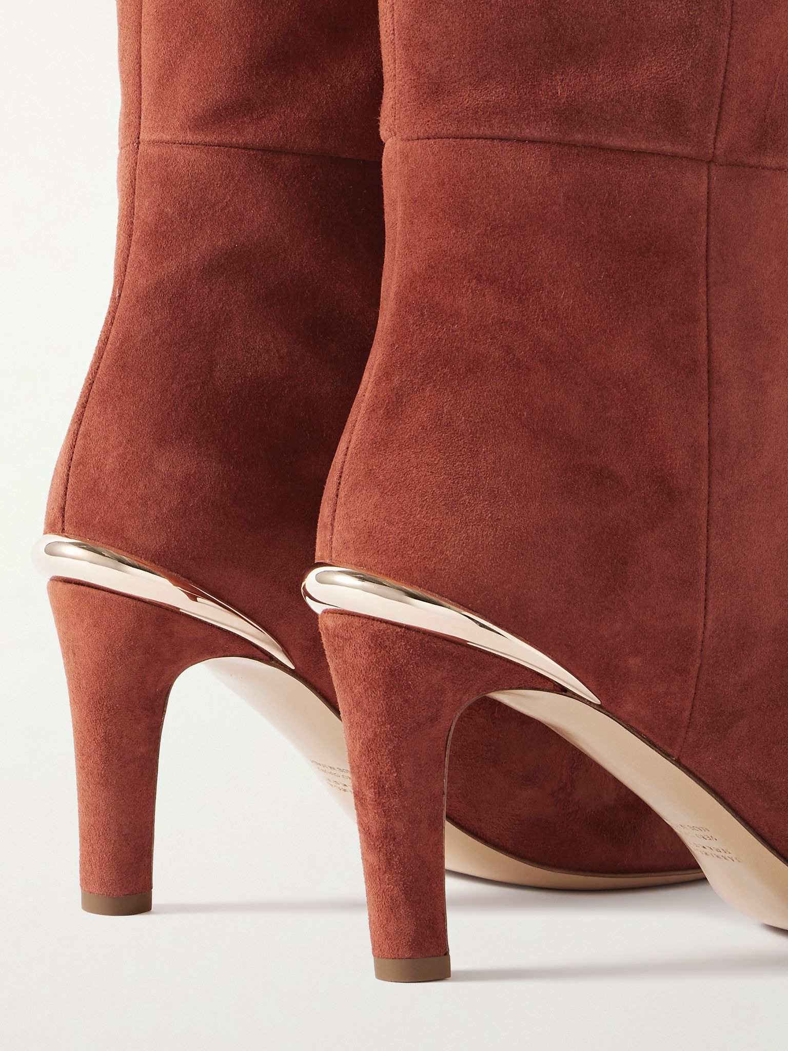 Aura suede knee boots Claret - 4