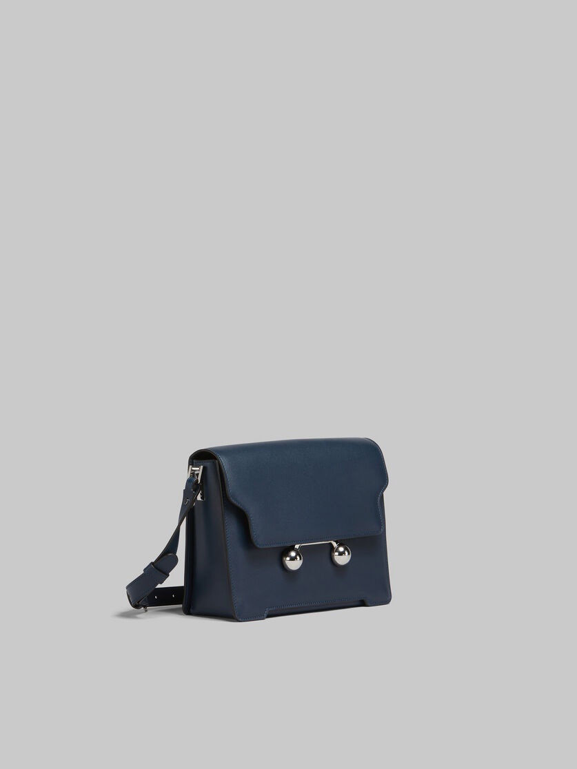 DEEP BLUE LEATHER TRUNKAROO MEDIUM SHOULDER BAG - 6