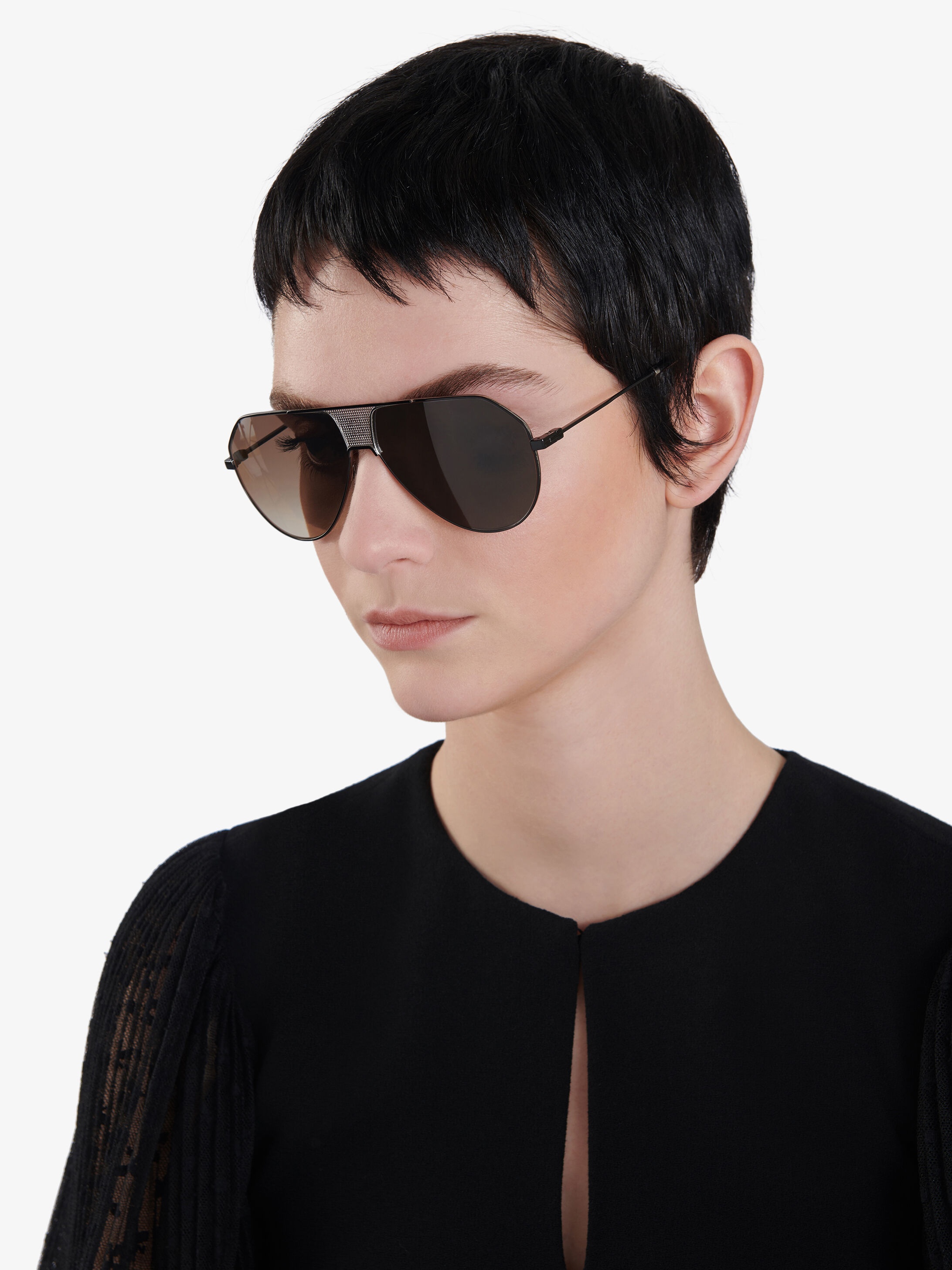 Unisex sunglasses in acetate and mesh metal - 5