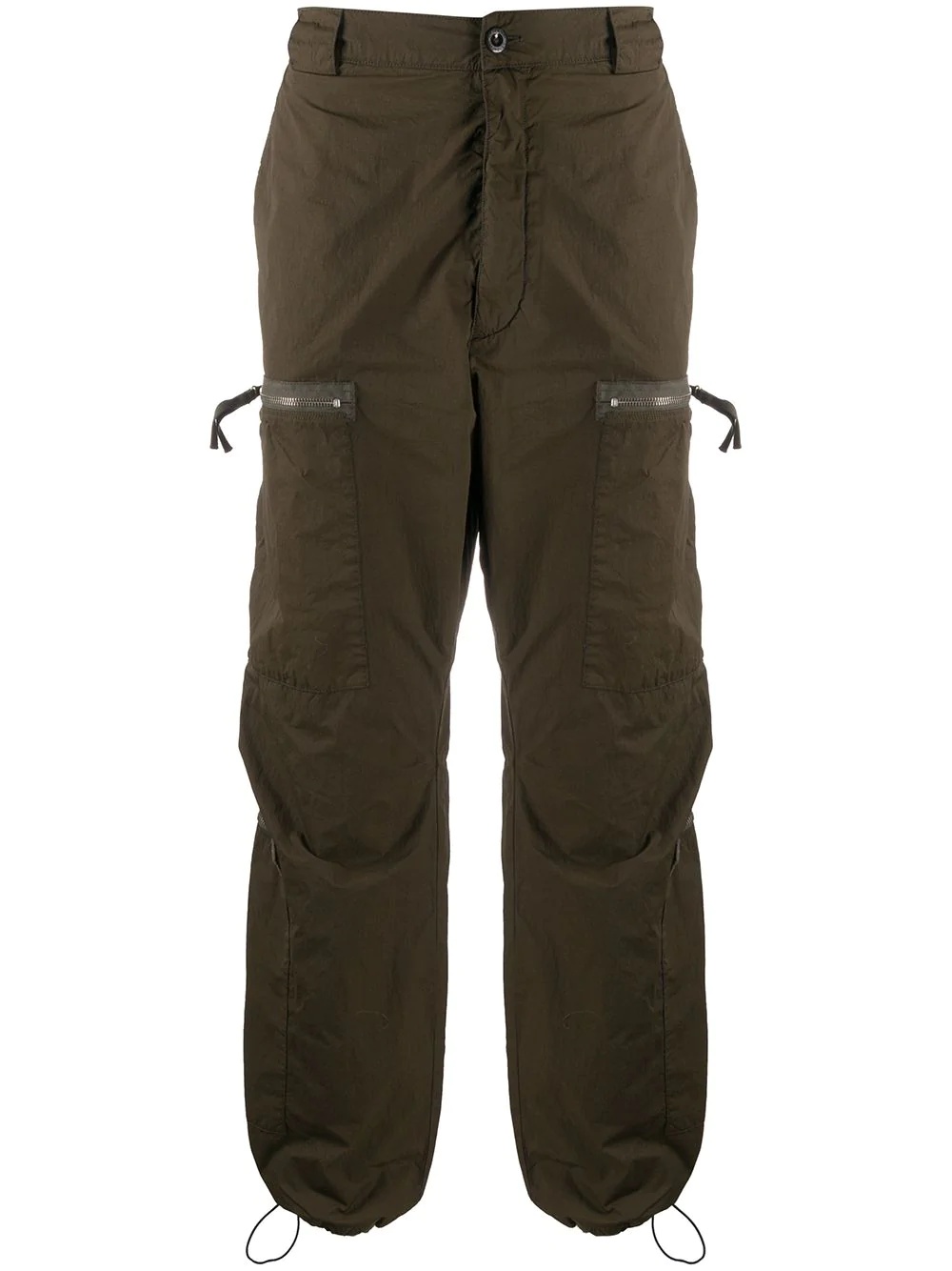 drawstring ankle cargo pants - 1