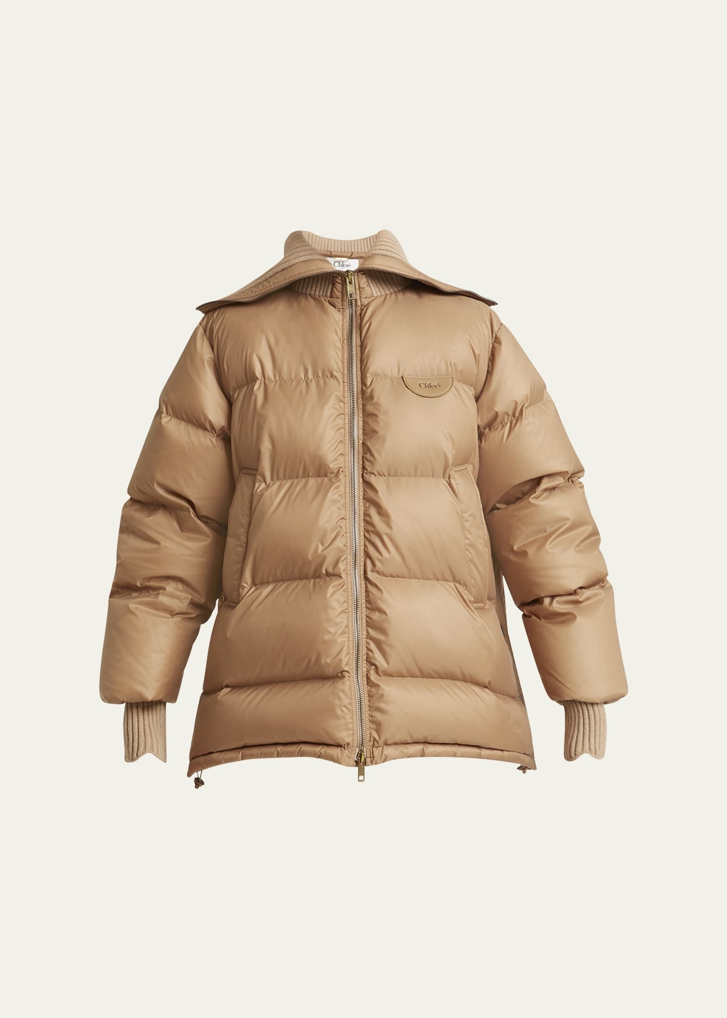 Puffer Drawcord Coat - 1