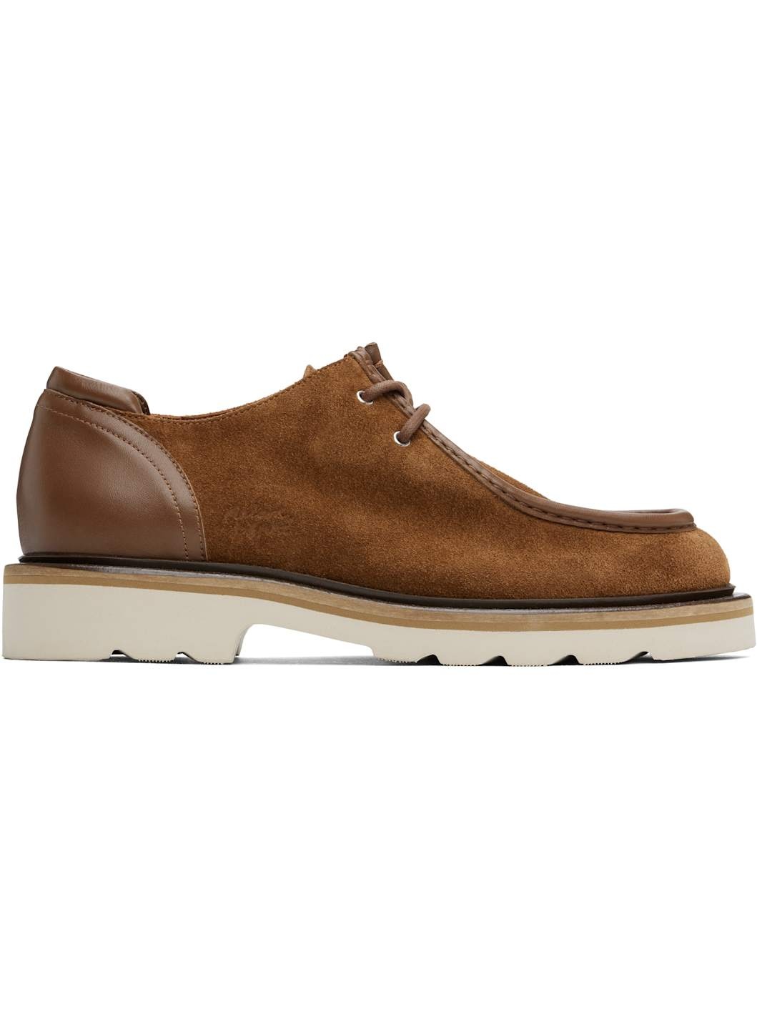 Brown Suede Leather Derbys - 1