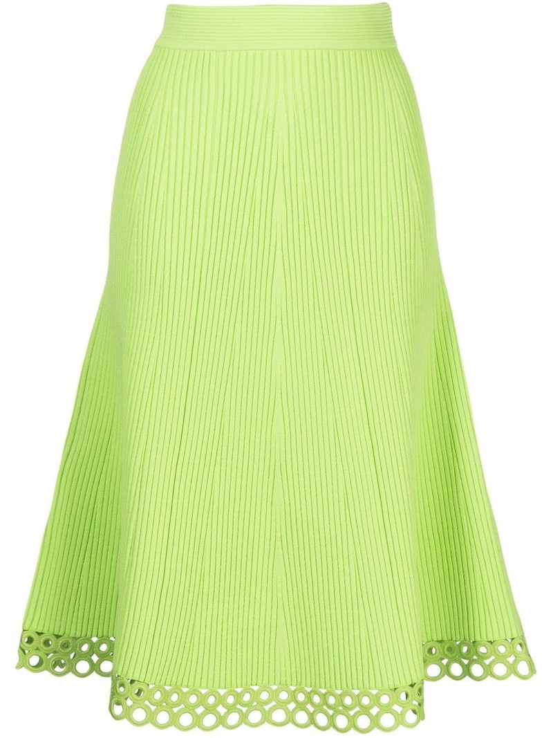 A-line ribbed midi skirt 1