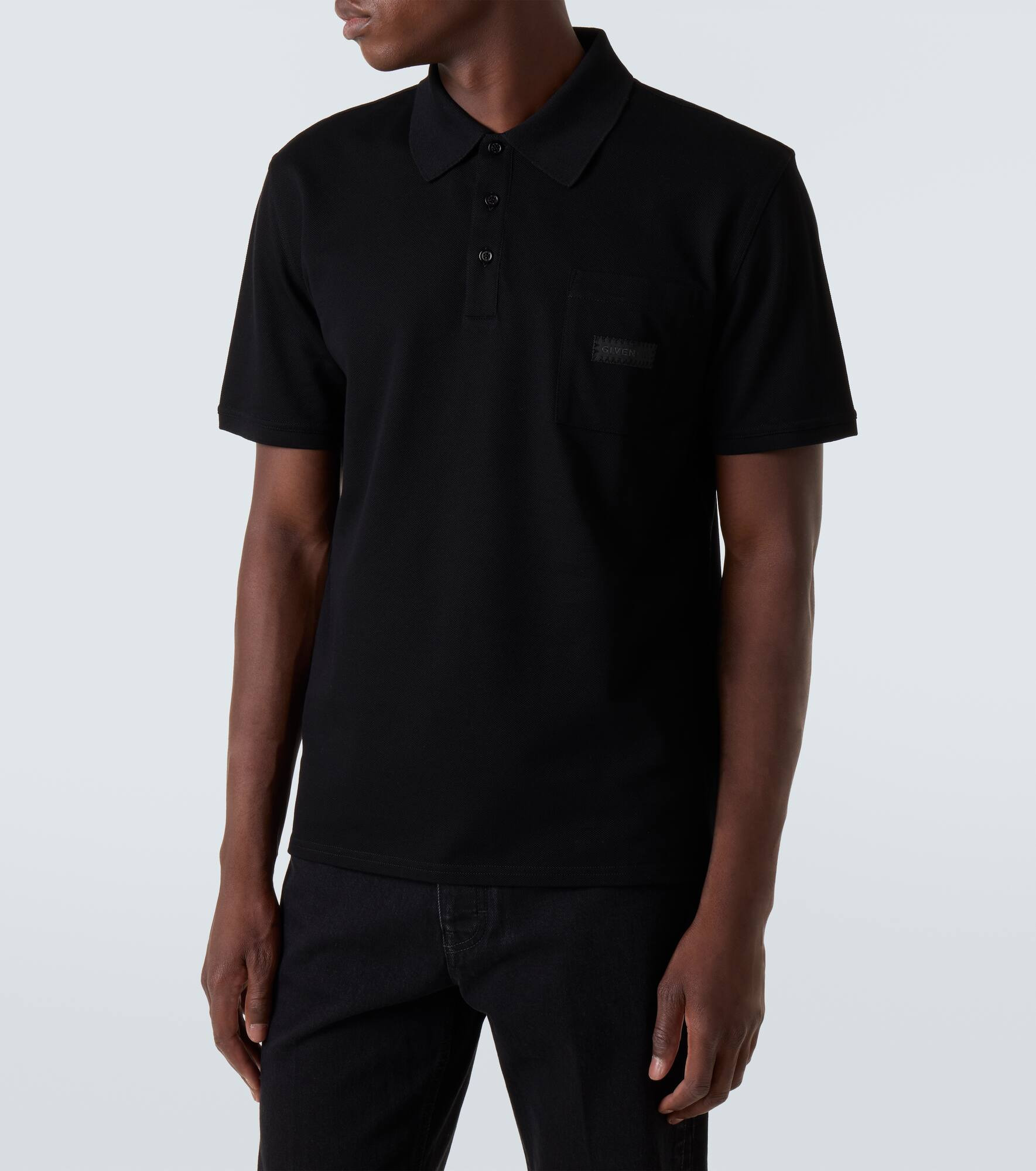 Logo cotton piqué polo shirt - 3