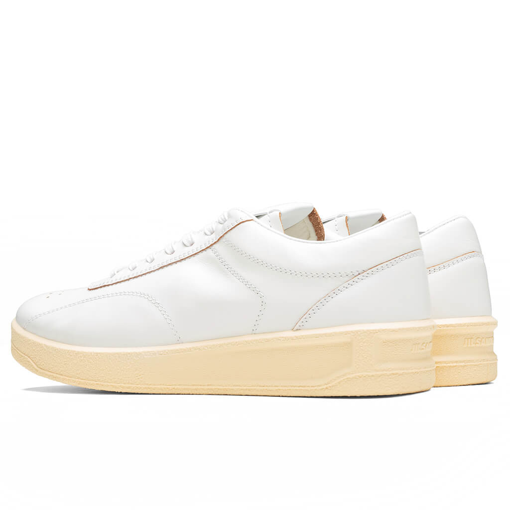 JIL SANDER COW LEATHER W/ CONTRAST BASE - WHITE - 3