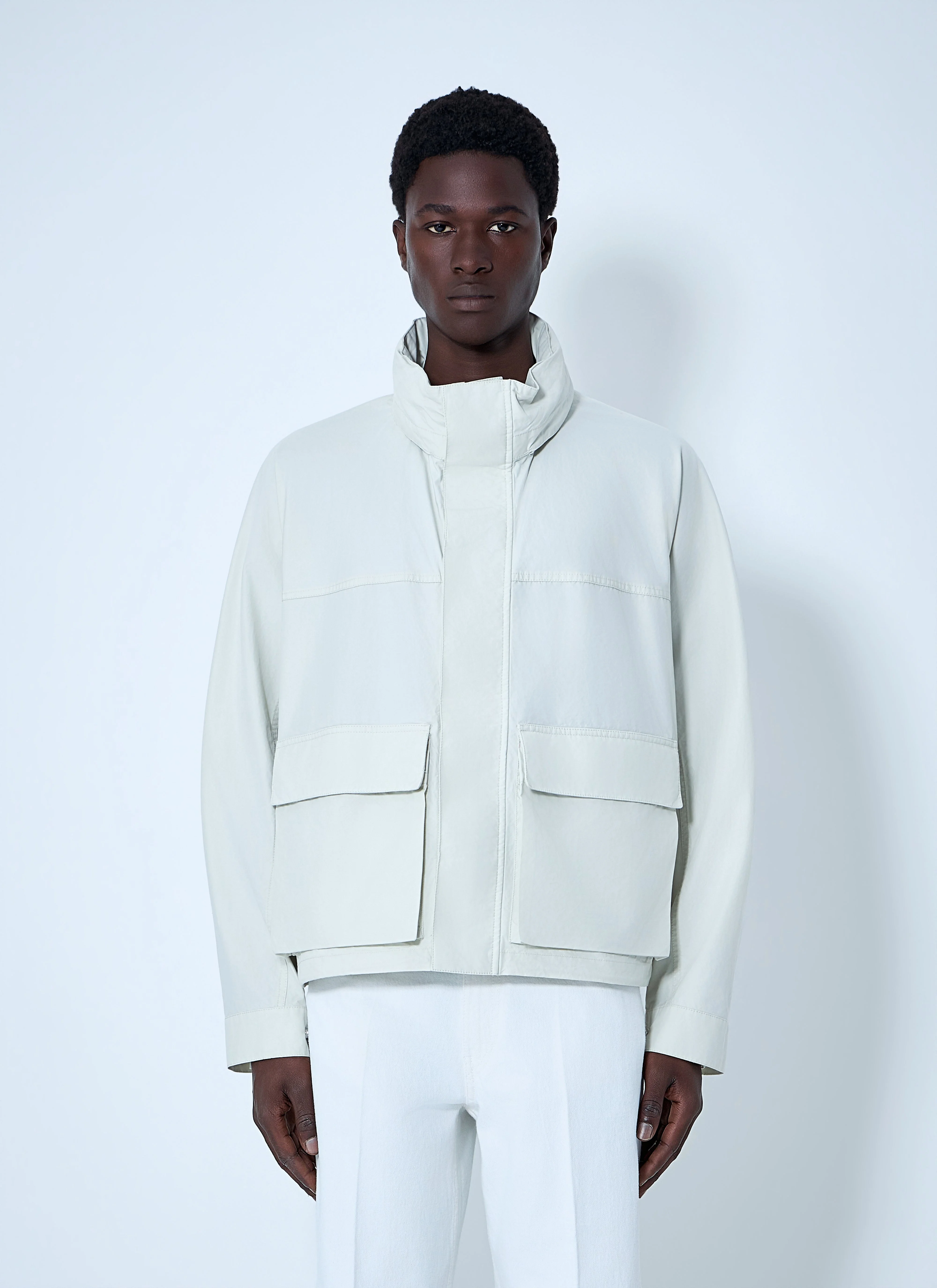 Lemaire Men High-Collar Utility Jacket - 1