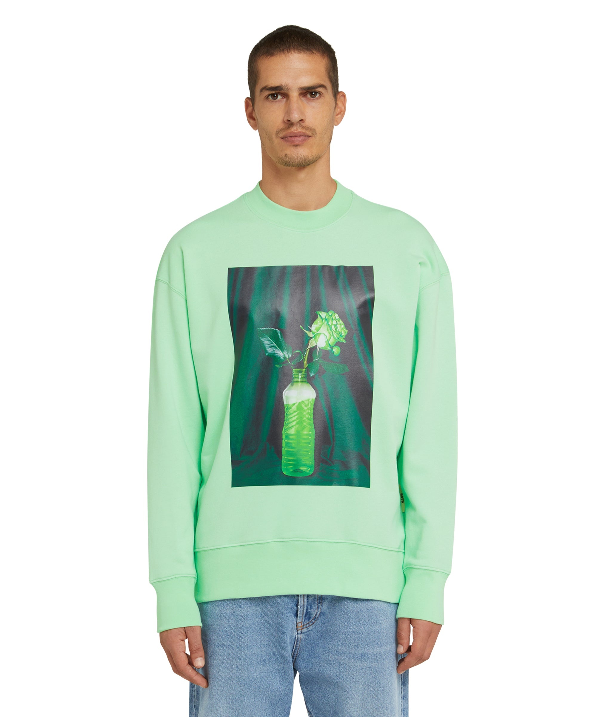 Organic cotton crewneck t-shirt from the MSGM Fantastic Green Capsule - 2