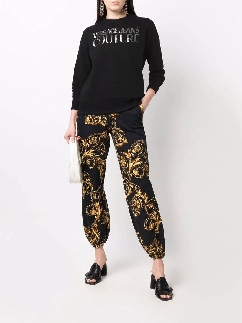 VERSACE JEANS COUTURE logo crew-neck sweatshirt outlook