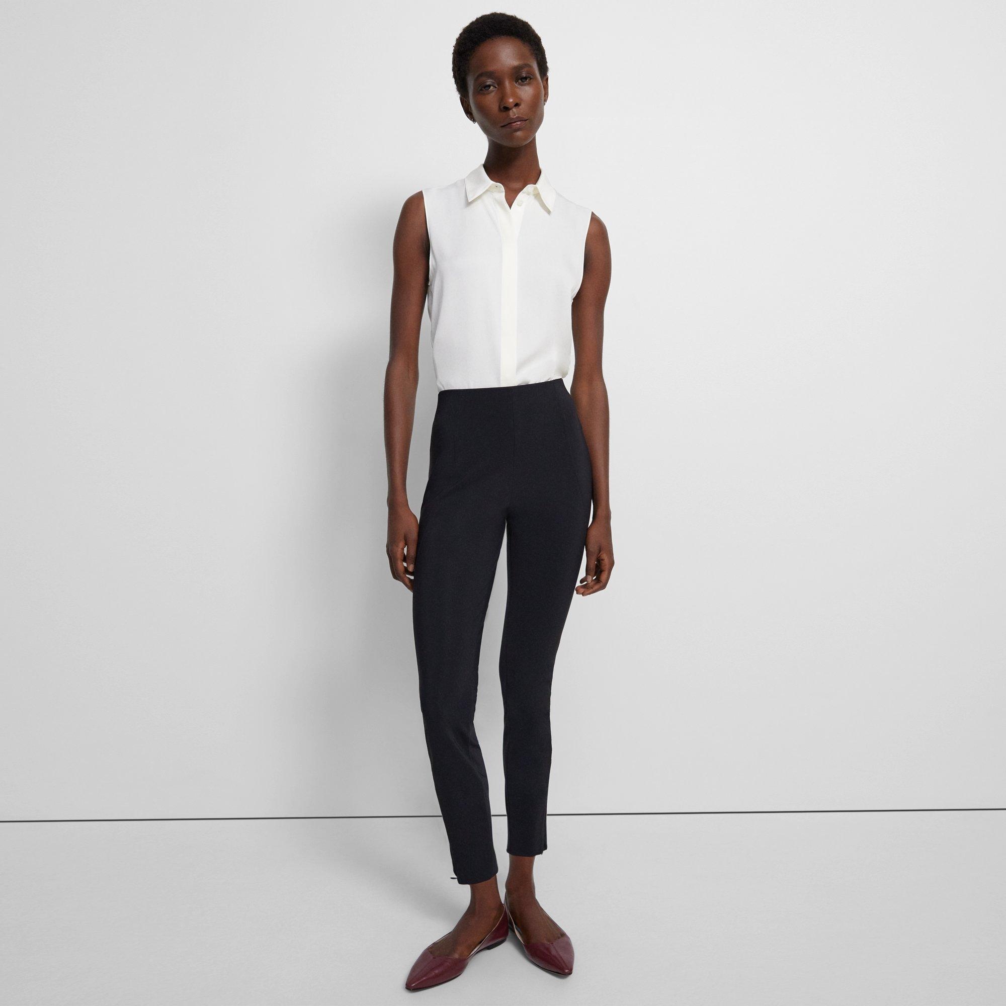Seamed Slit Legging in Precision Ponte - 2