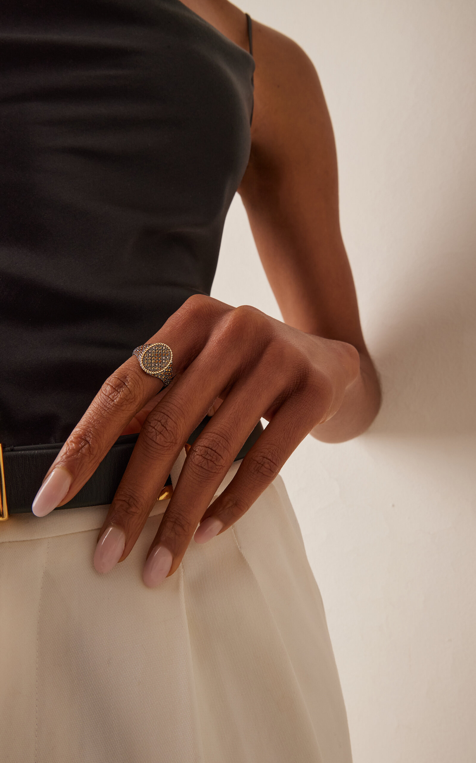 Python 9K Yellow Gold Signet Ring gold - 3