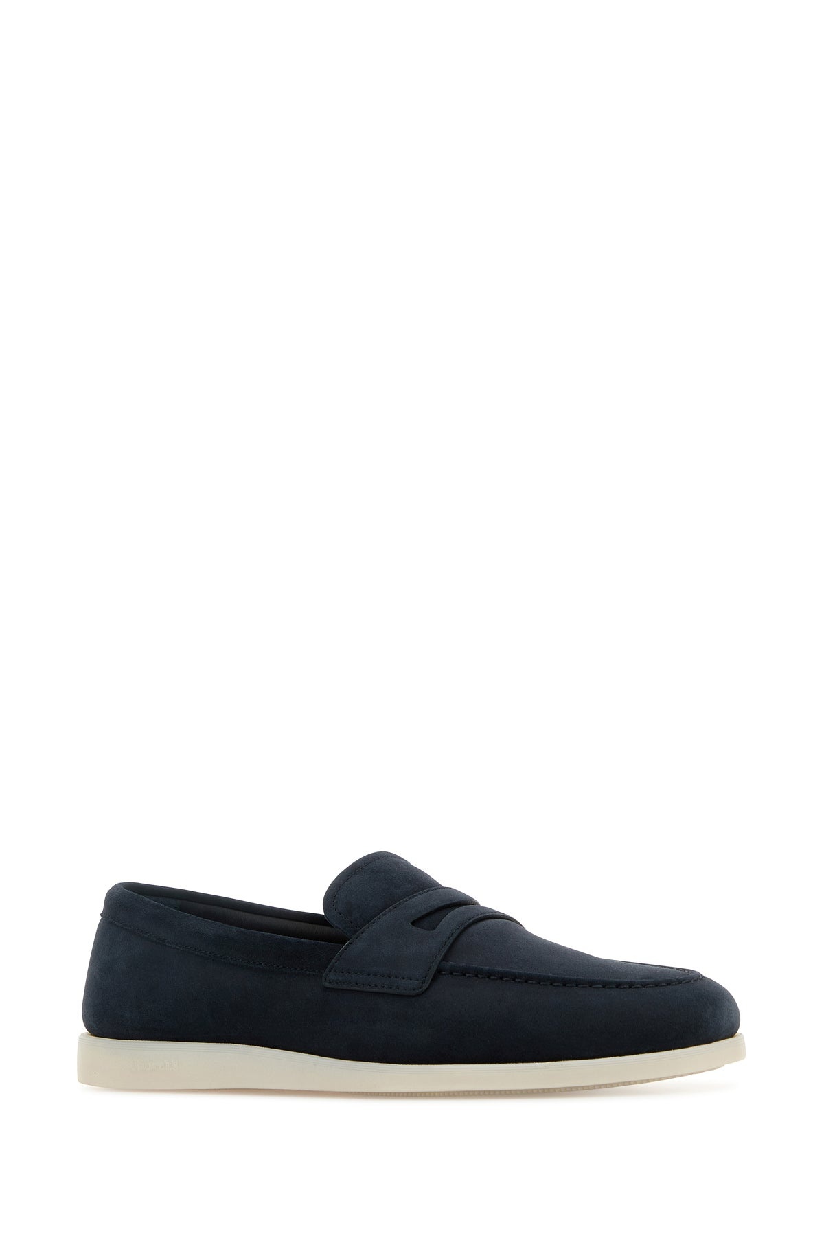 Navy blue suede loafers - 2
