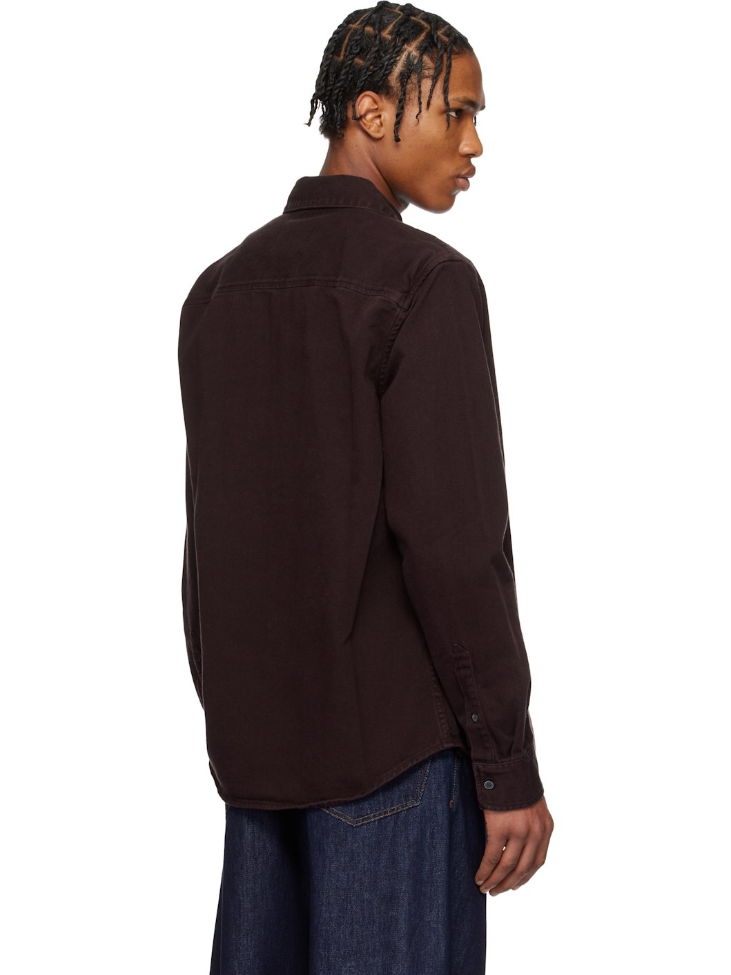 Burgundy Cotton Button-Down Ami de Coeur Shirt - 3