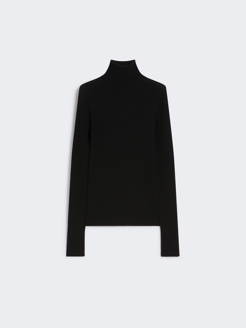 NIAGARA Wool mock polo-neck sweater 1