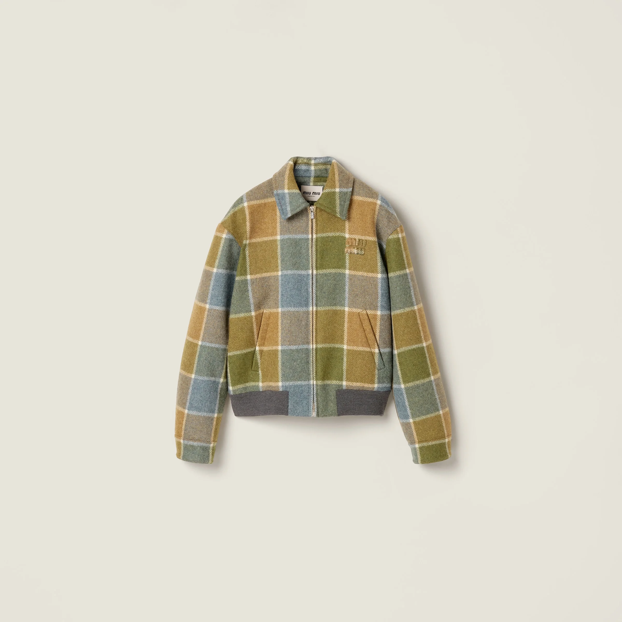 Checked blouson jacket - 1