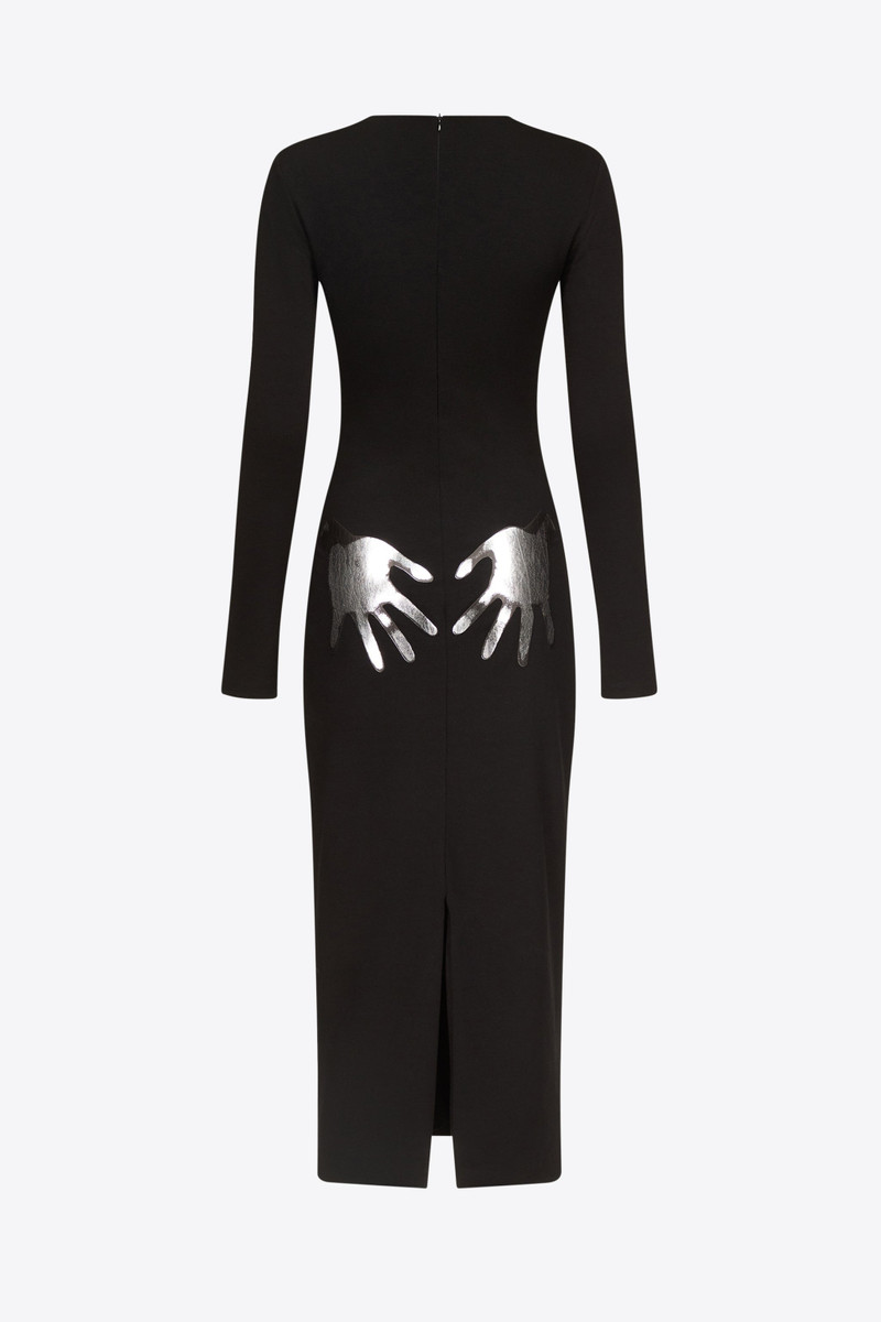 AREA HANDPRINT LONG SLEEVE MIDI DRESS outlook