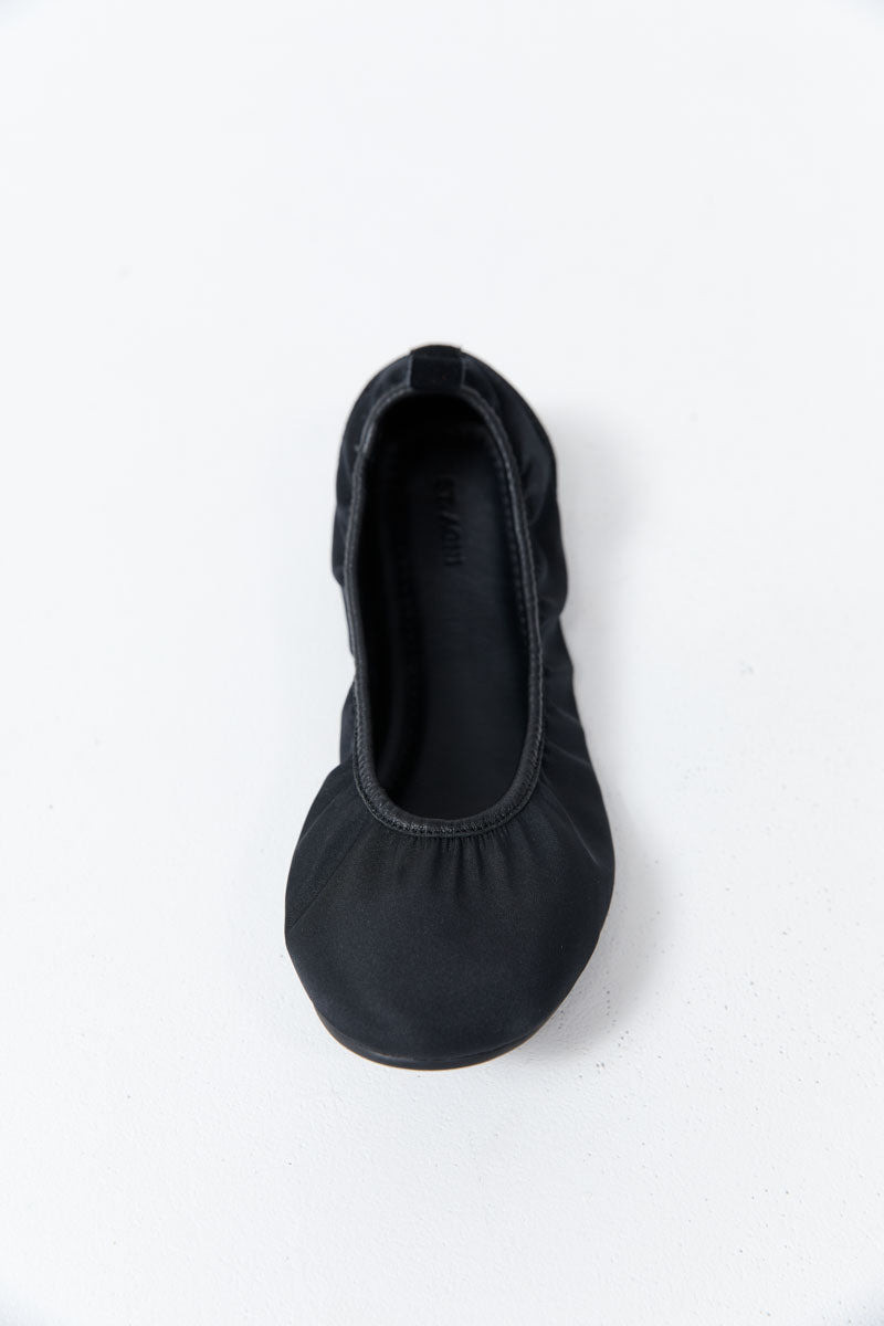 Satin Ballet Flat - Black 4