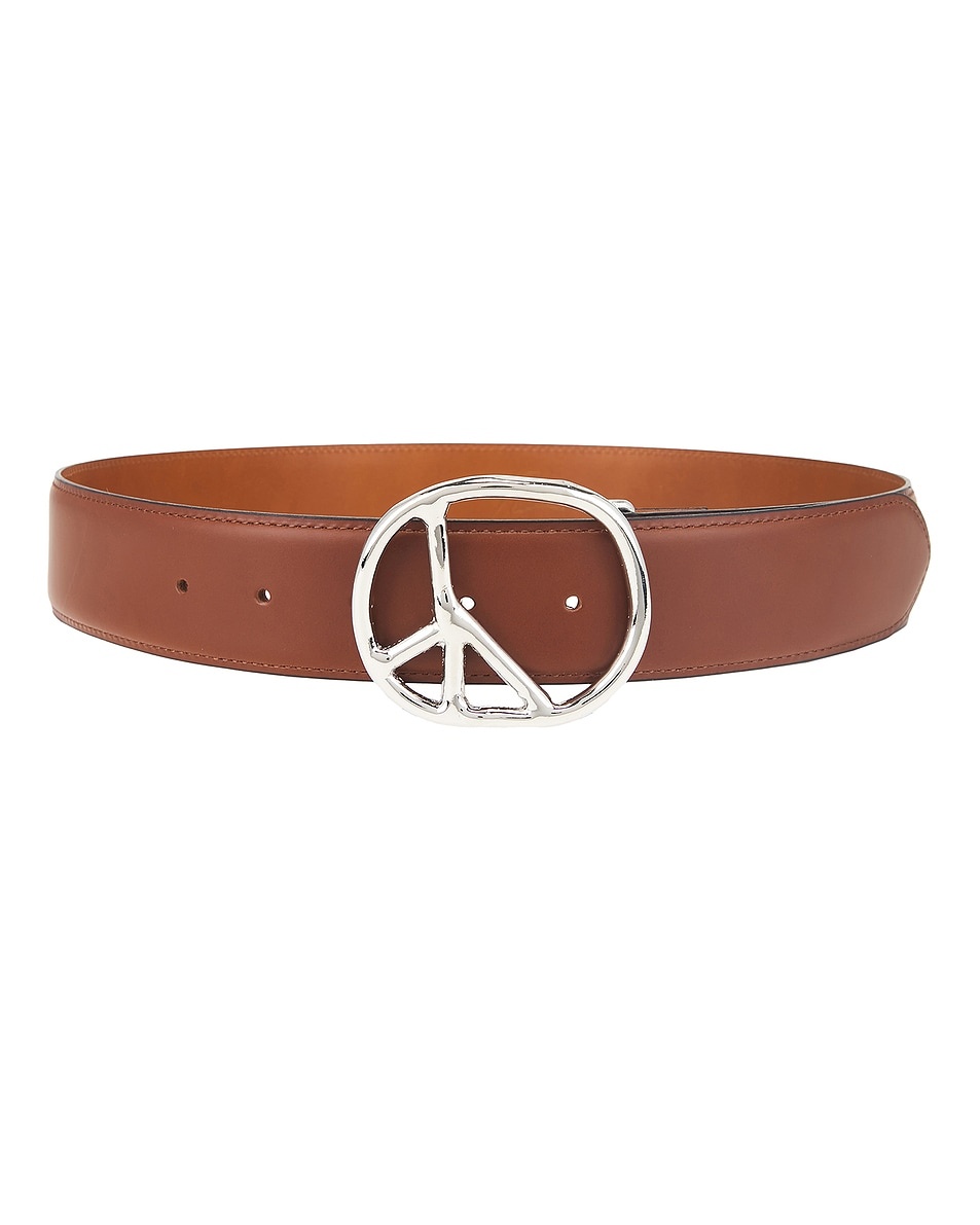 Peace Steer Leather Buckle Belt - 1