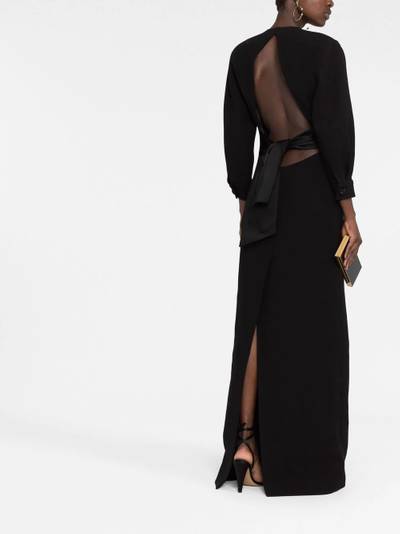 SAINT LAURENT open-back maxi dress outlook