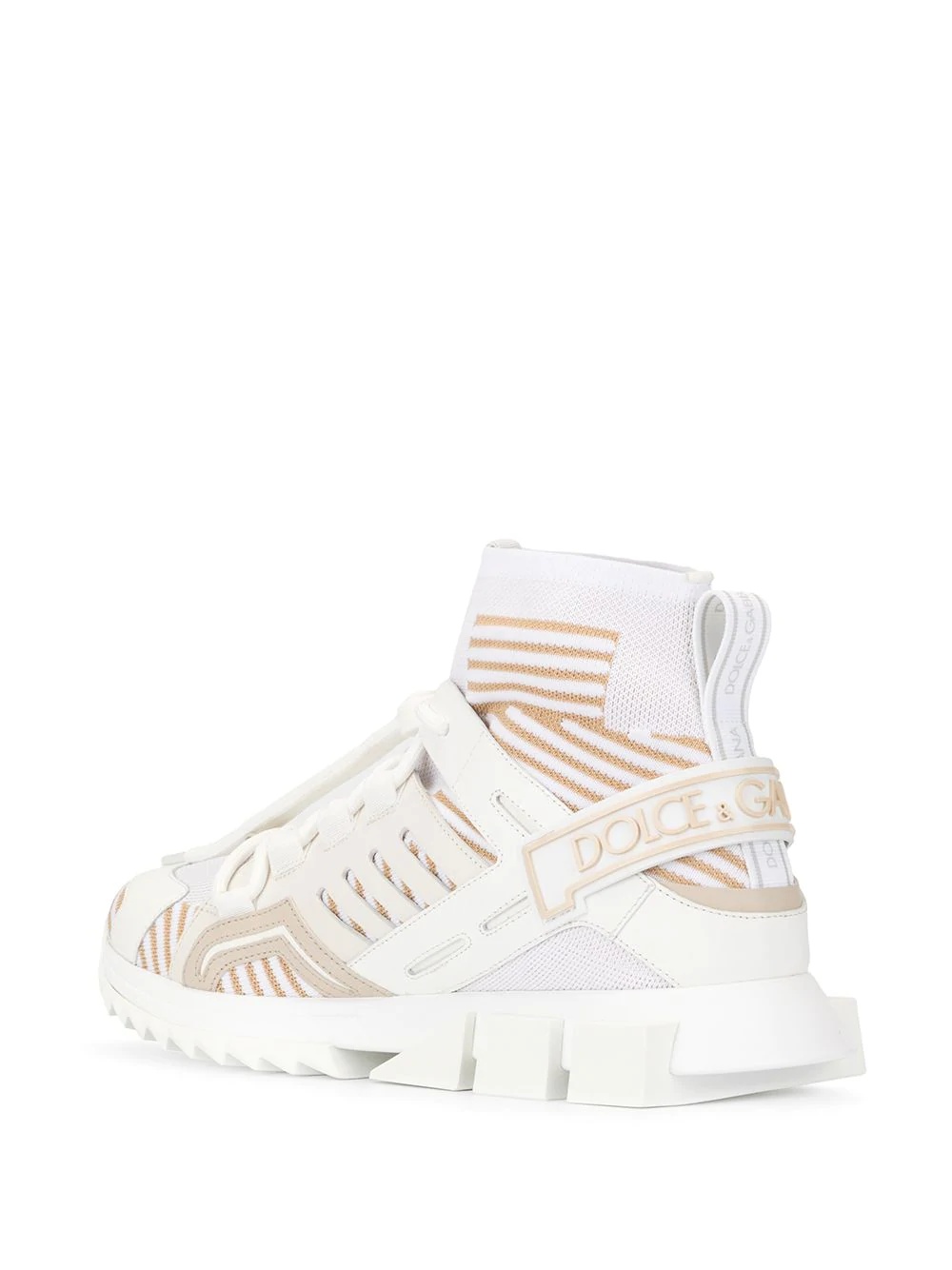 stripe patterned ridged sneakers - 3