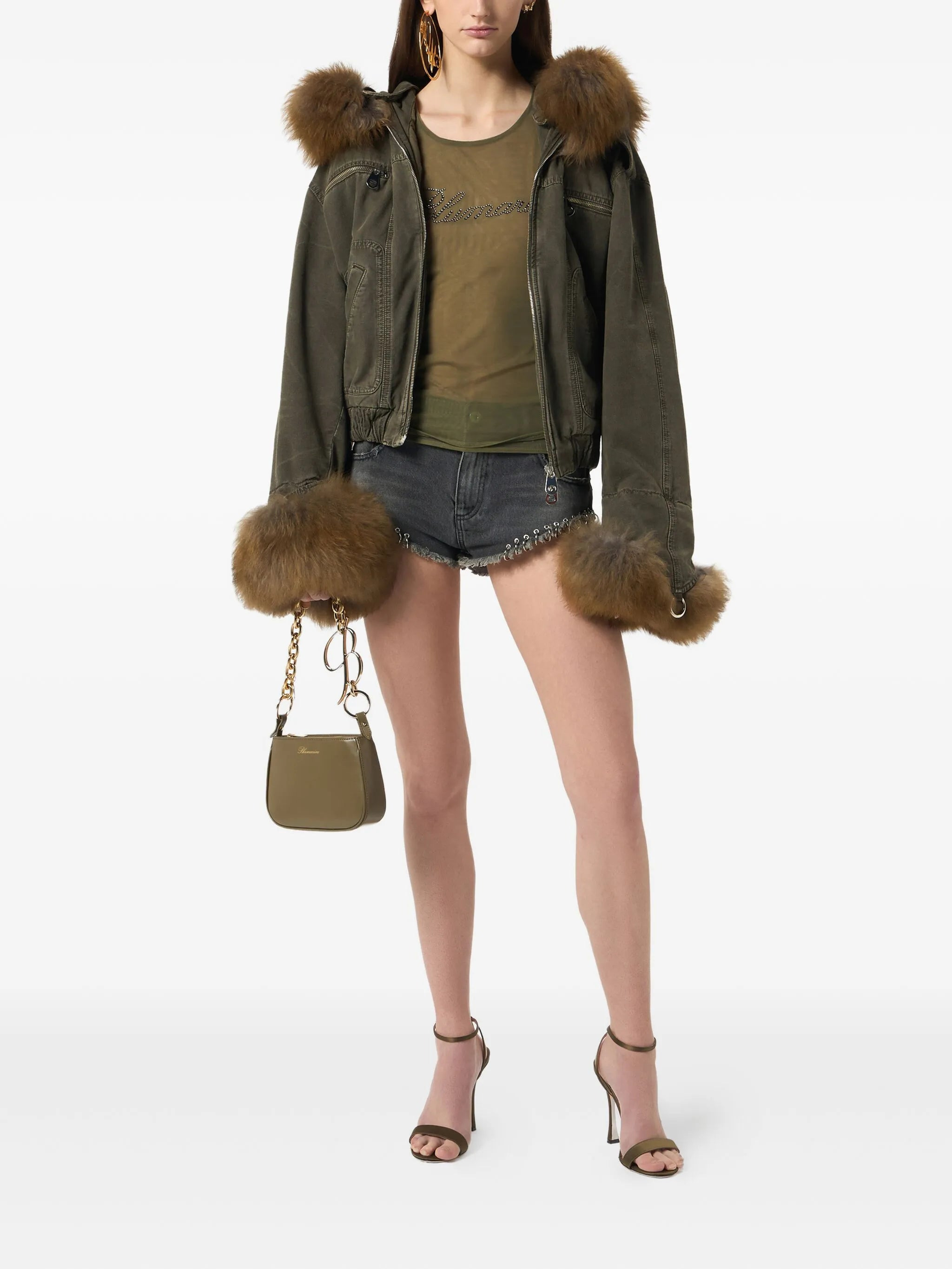 Blumarine Fur-trimmed Bomber Jacket - 2