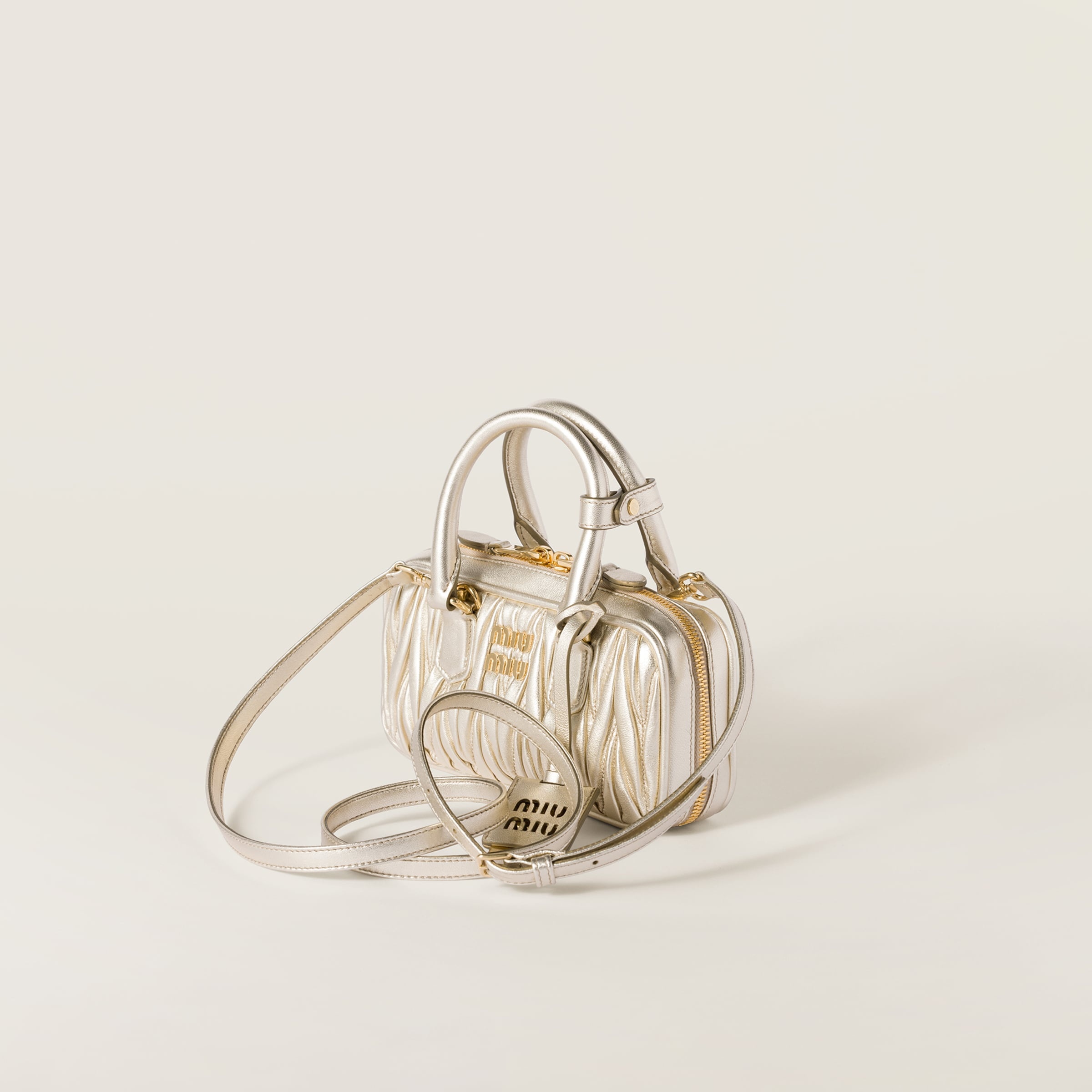 Miu Miu Arcadie matelassé nappa leather mini-bag | REVERSIBLE