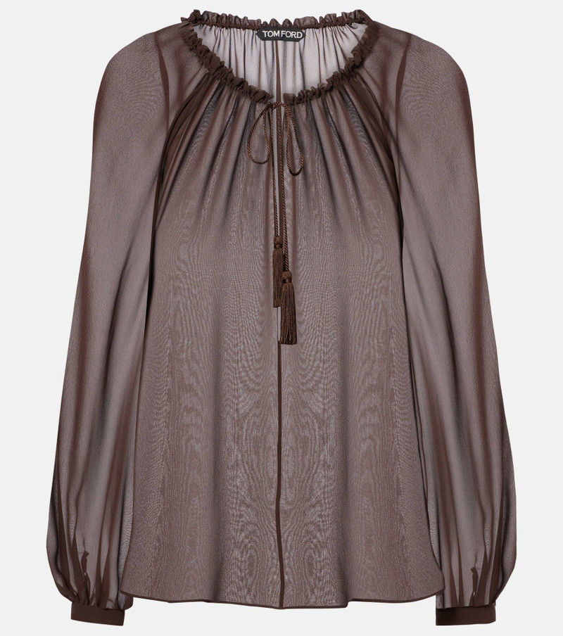 Sheer silk georgette blouse 1