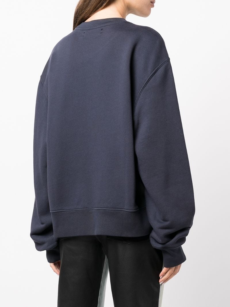 logo print crew neck sweatshirt - 4