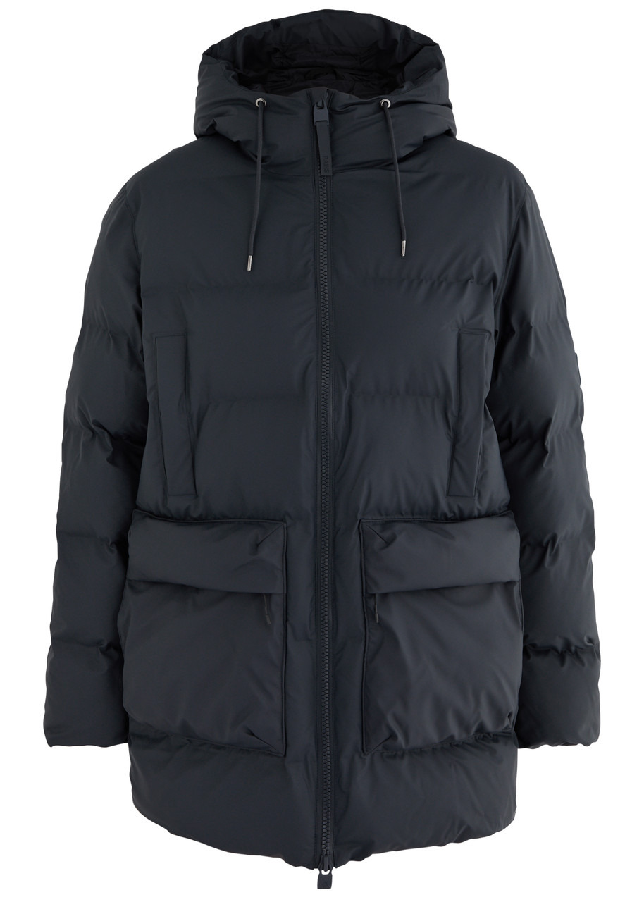 Rains Alta Long Quilted Rubberised Coat - 1