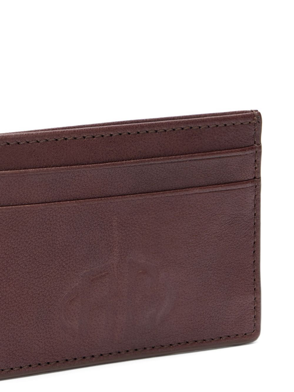 embossed leather cardholder - 4