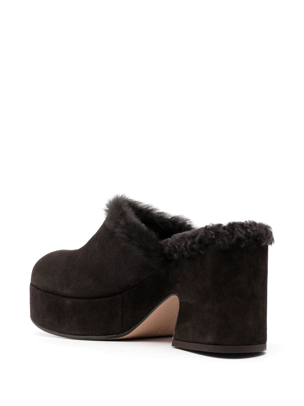 85mm fur-lining suede mules - 3