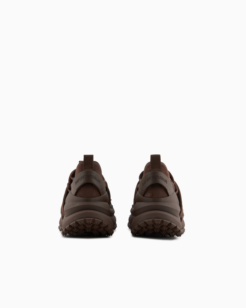 EMPORIO ARMANI SUEDE SNEAKERS WITH RUBBER DETAILS AND DRAWSTRING outlook