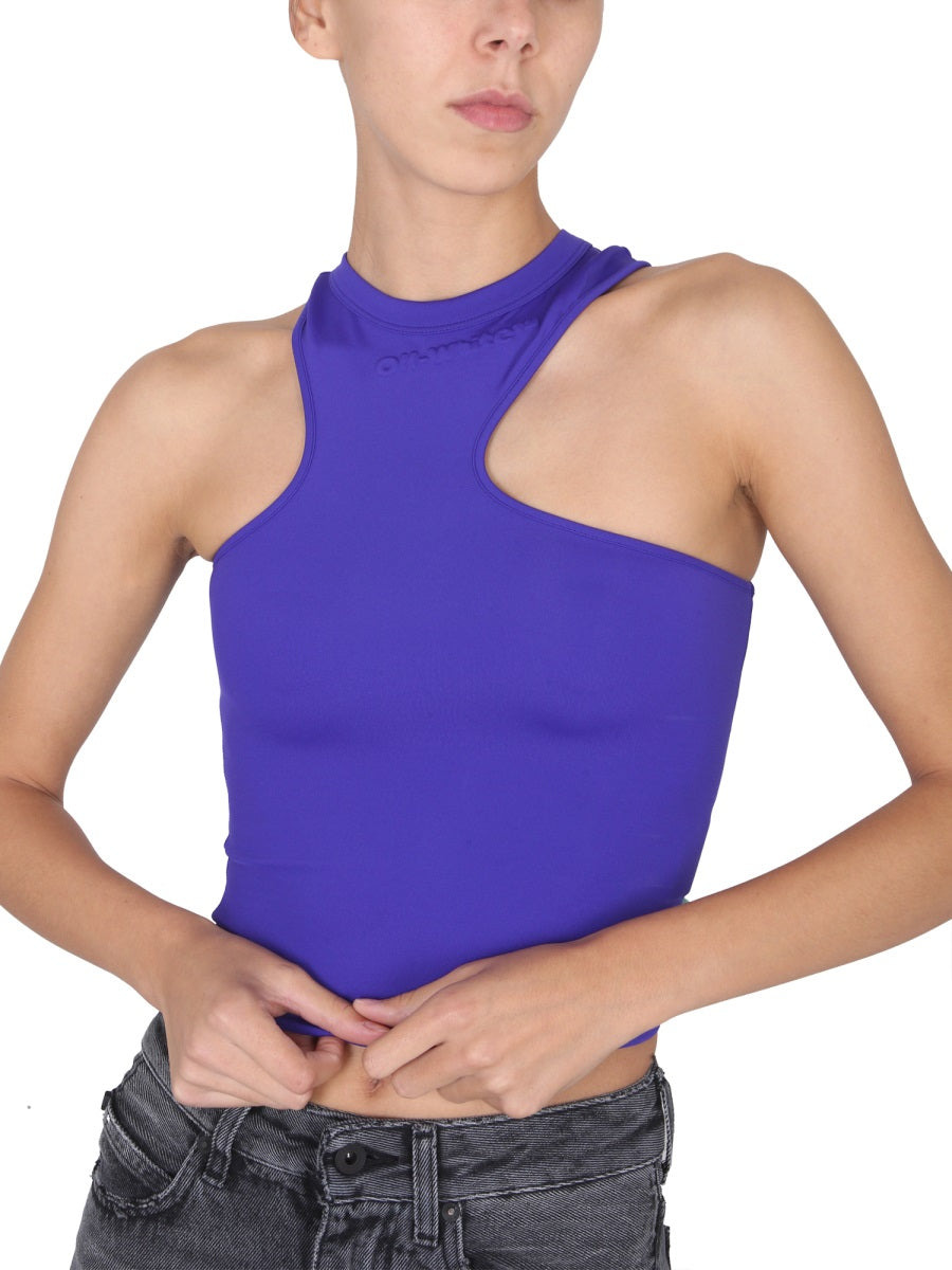 Off-White Women Top With Embossed Logo - 4